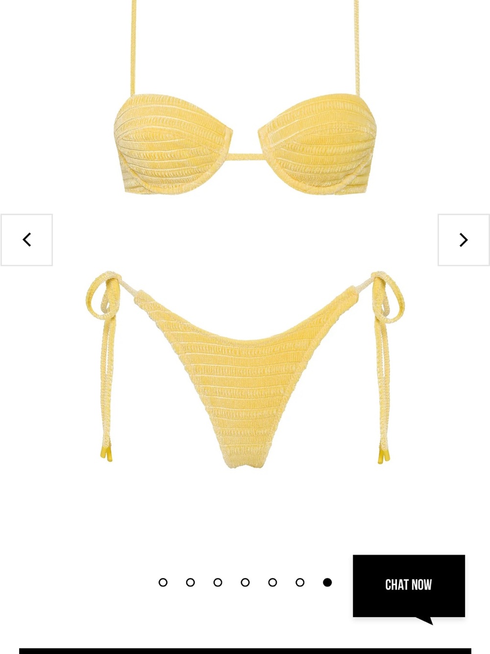 Triangl Mala Maca yellow velvet balconette bikini set